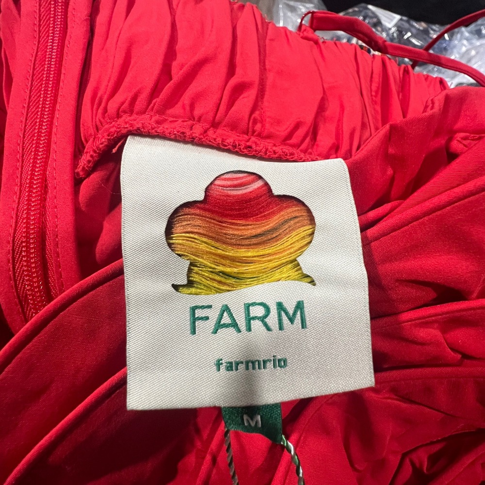 Farm Rio Red Balloon 3D Floral Mini Dress | Size M - Picture 7 of 12
